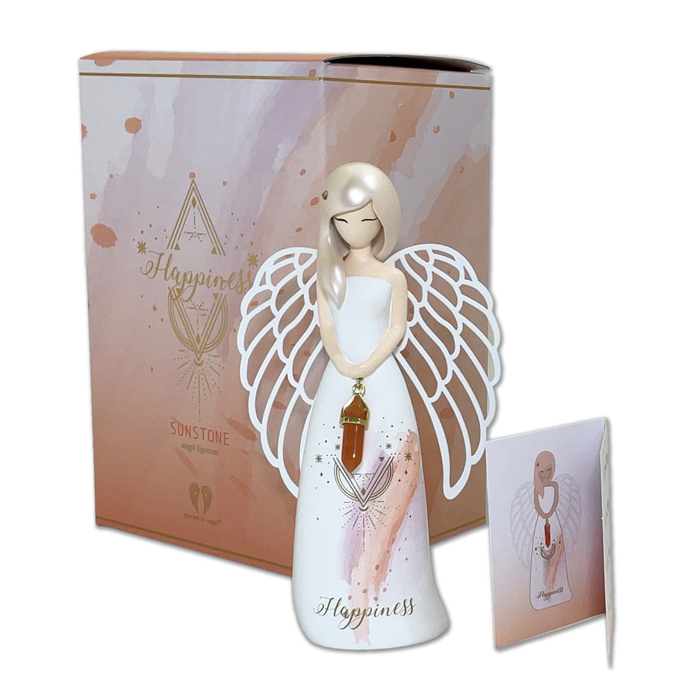 Angel 幸福の天使の置物 オレンジカラー(サンストーン), AN060