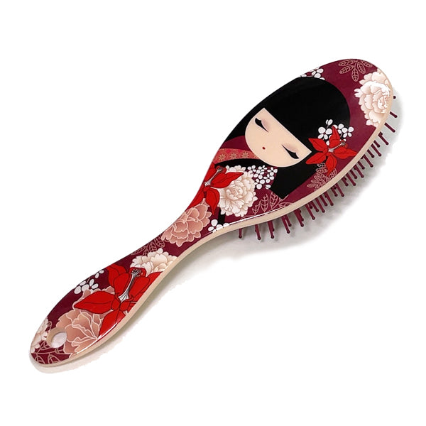 Kimmidoll 日本の女性の名前が付けられたこけしのヘアブラシ(NOBUKO), KFJP006