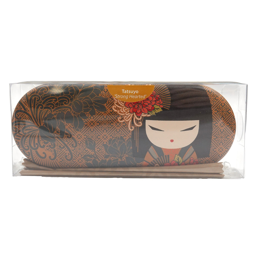 KFJP011, Kimmidoll Glasses Case (with cleaning cloth) Glasses Holder Kokeshi Pattern (TATSUYO)