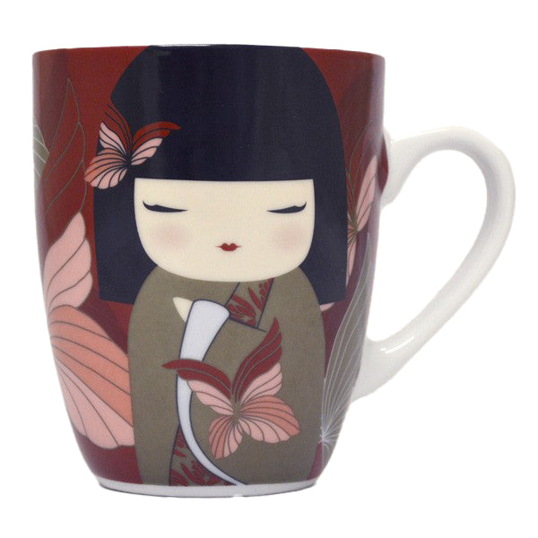 Kimmidoll 日本の女性の名前が付けられたこけしのマグカップ(YASUYO), KH0374