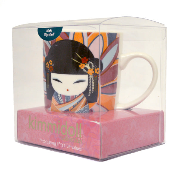 Kimmidoll 日本の女性の名前が付けられたこけしのマグカップ(MAKI), KH1007