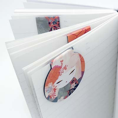 Kimmidoll 日本の女性の名前が付けられたこけしのブックマーク(CHIKA), KS1035