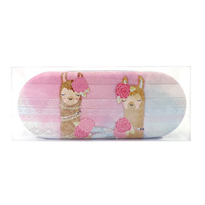 Llama Love ラマモチーフのファンシーなのメガネケース, LF001