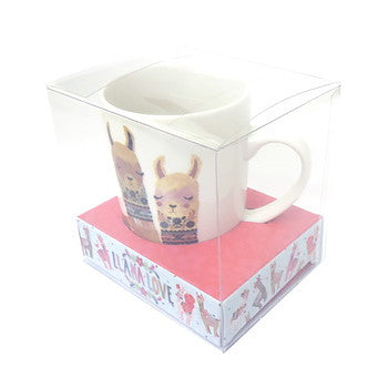 Llama Love ラマモチーフのファンシーなマグカップ, LH008