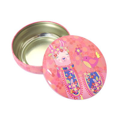 Llama Love ラマモチーフのファンシーなメタル小物入れ, LH011