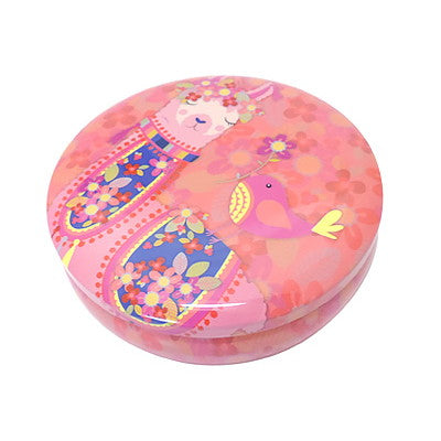 Llama Love ラマモチーフのファンシーなメタル小物入れ, LH011