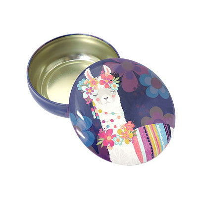Llama Love ラマモチーフのファンシーなメタル小物入れ, LH012