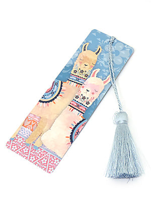 Llama Love ラマモチーフのファンシーなブックマーク, LS018