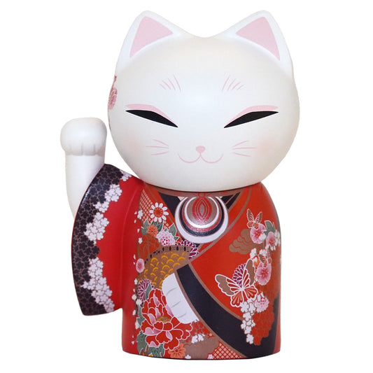 MNFL002,Manekineko 招財貓娃娃雕像人物娃娃招財貓和服 (KICHI)