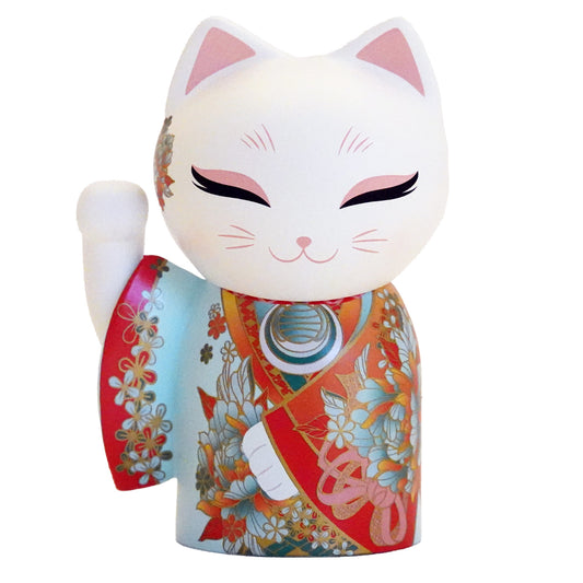 MNFL007, Manekineko doll figurine figure doll maneki-neko kimono (HOSHI)