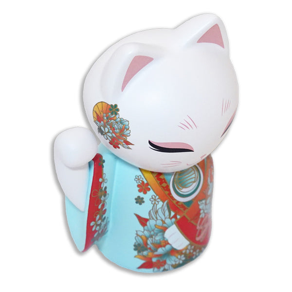 MNFL007, Manekineko ドール 置物 フィギュア 人形 招き猫 着物(HOSHI)