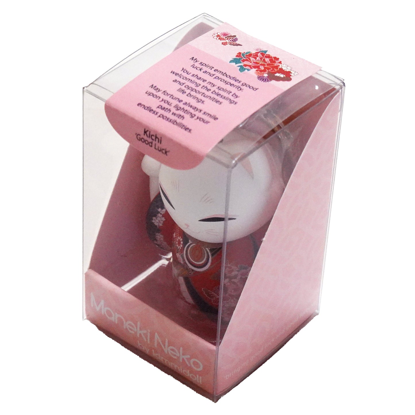 MNK002, Manekineko キーホルダー フィギュア 人形 招き猫 着物 (KICHI)