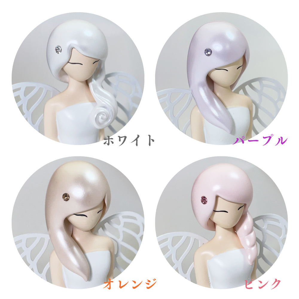 Angel 守護の天使の置物 パープルカラー(アメジスト), AN058