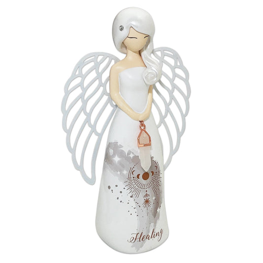 Angel 癒しの天使の置物 ホワイトカラー(クリアクォーツ), AN061