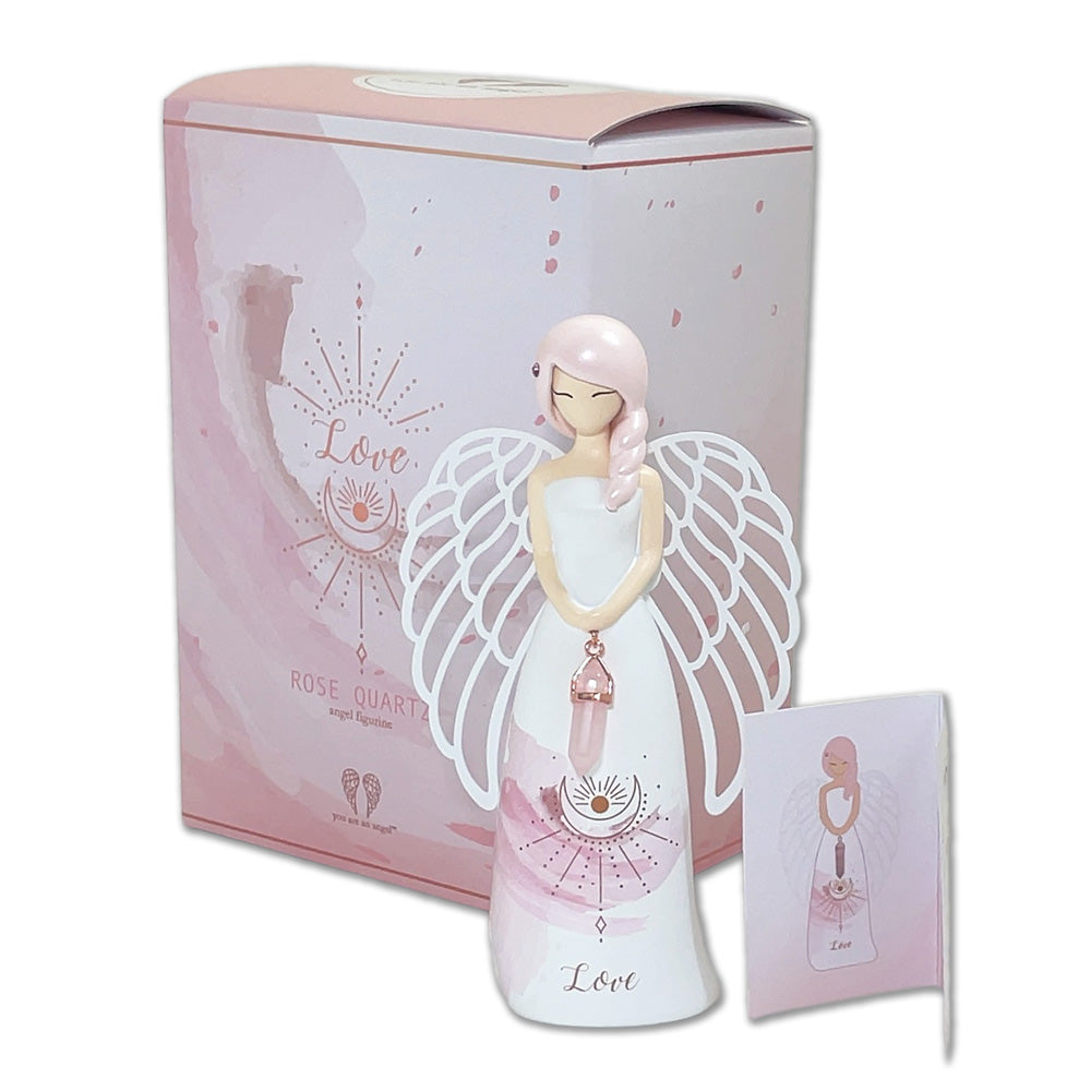 Angel 愛の天使 置物 ピンクカラー(ローズクォーツ), AN062