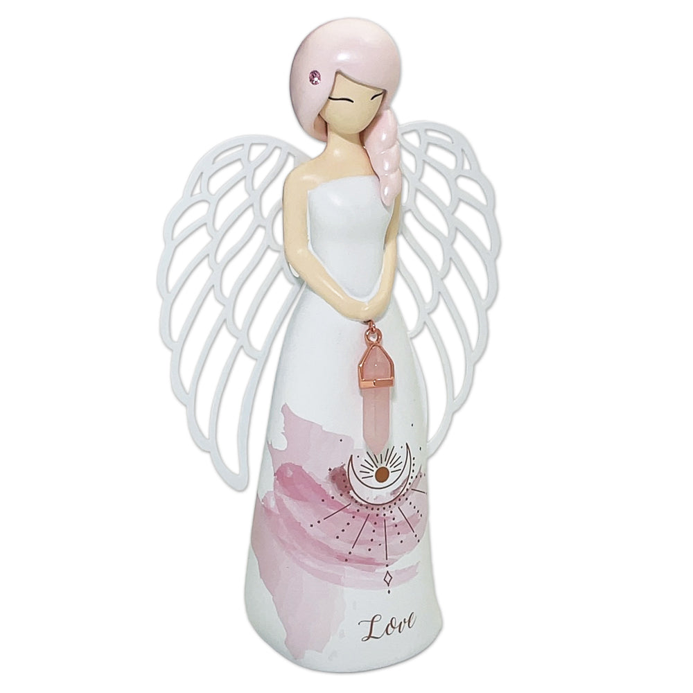 Angel 愛の天使 置物 ピンクカラー(ローズクォーツ), AN062