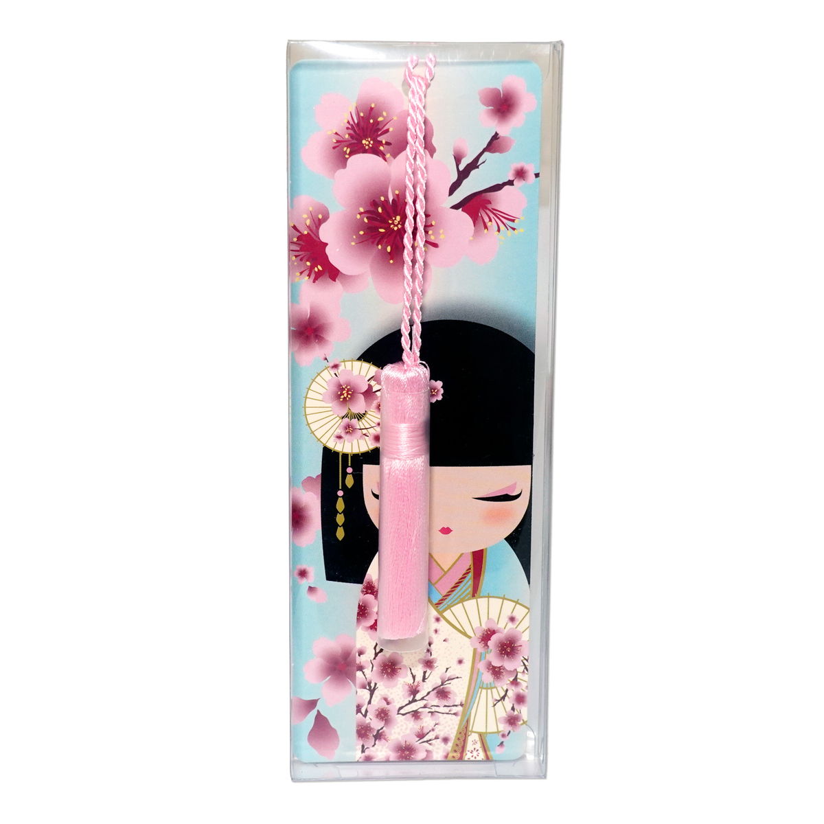 KDBM001F, Kimmidoll ブックマーク しおり 紙製 タッセル付き こけし(SAKURA)