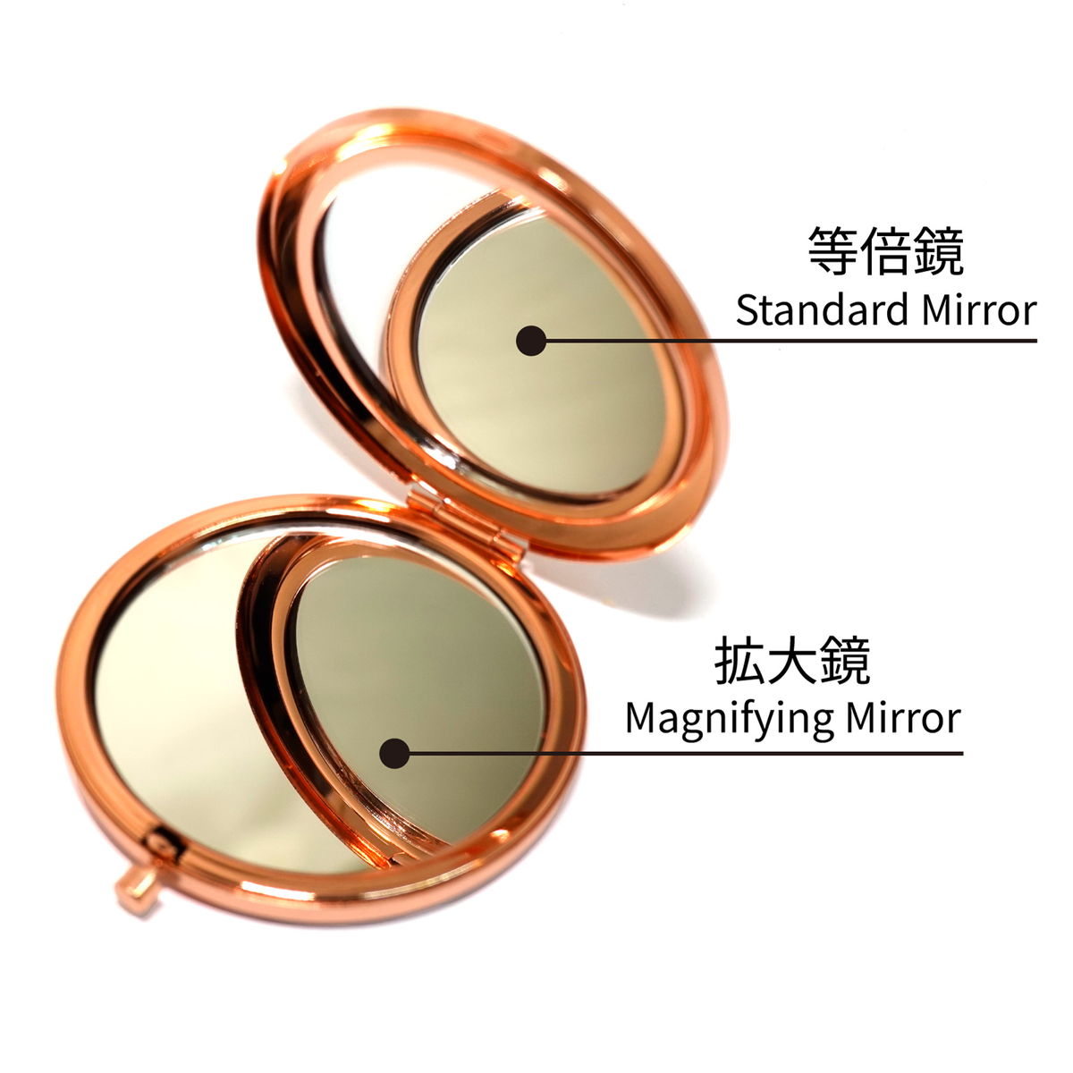KDCM002F, Kimmidoll Miroir compact avec miroir grossissant, motif Kokeshi(NOZOMI)
