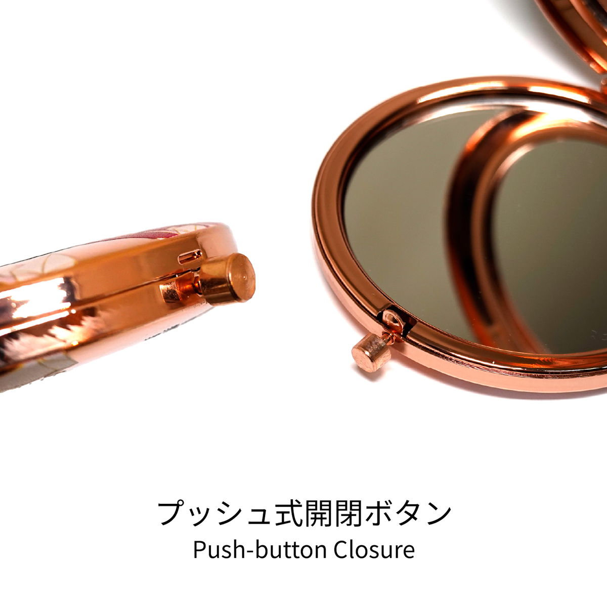 KDCM002F, Kimmidoll Miroir compact avec miroir grossissant, motif Kokeshi(NOZOMI)