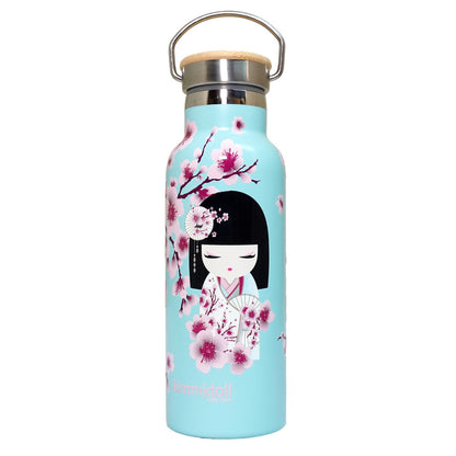 KDDB001F, Kimmidoll ドリンクボトル 水筒 500ml 二重構造ステンレス BPAフリー こけし(SAKURA)