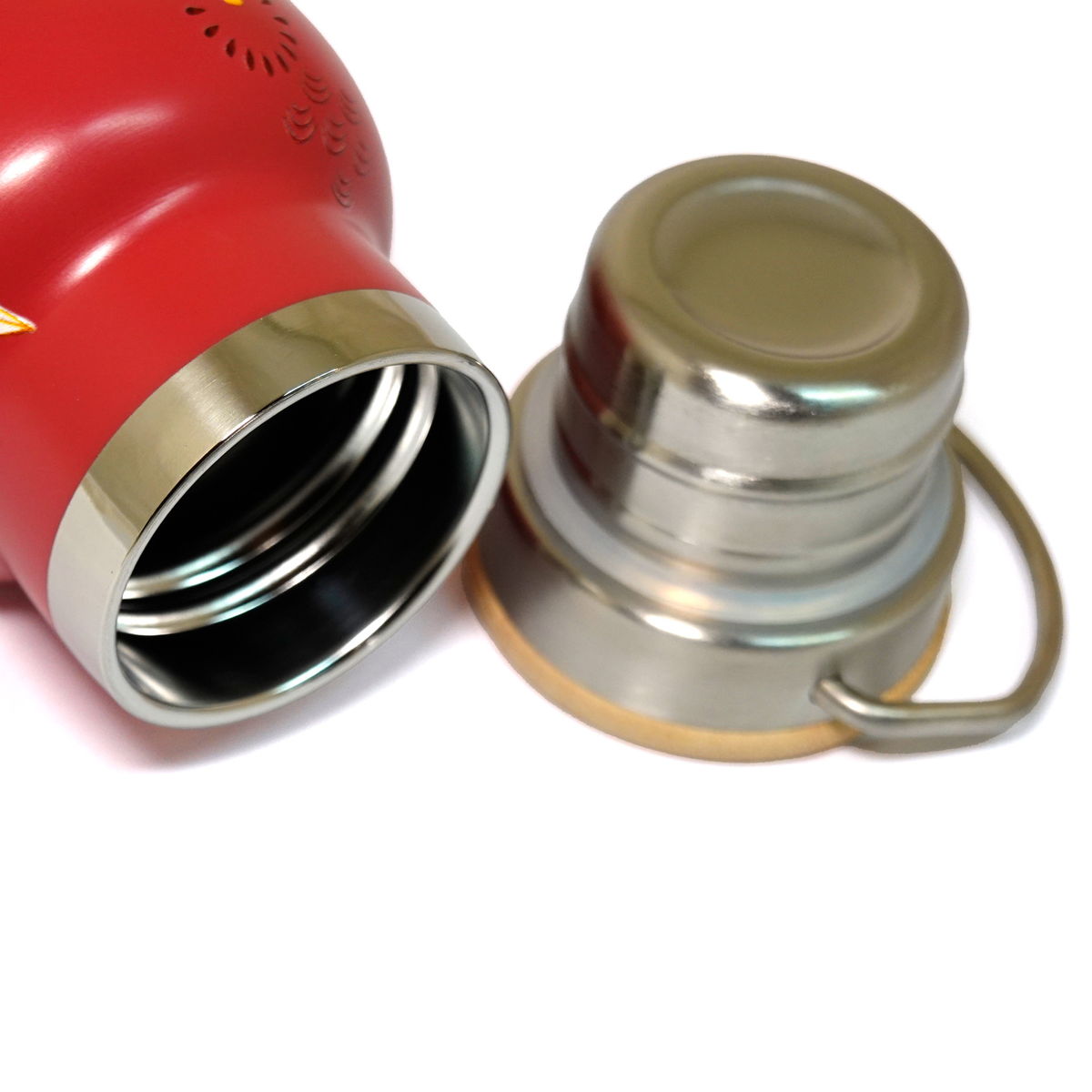 KDDB002F, Kimmidoll Gourde 500 ml en acier inoxydable à double paroi, sans BPA, motif Kokeshi(NOZOMI)