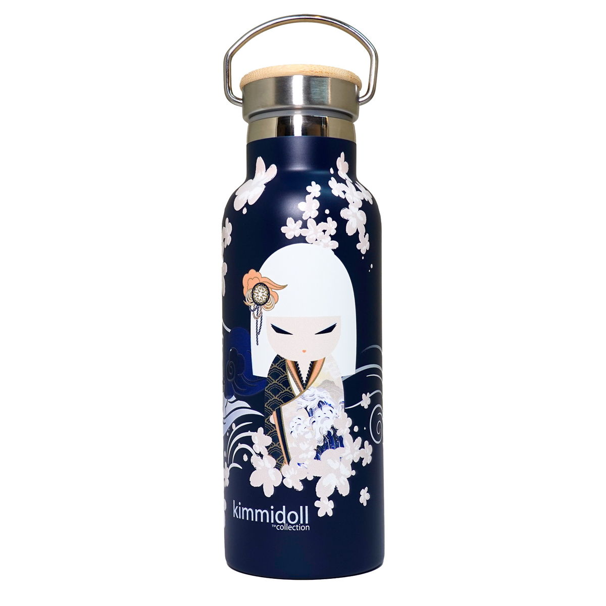 KDDB003F, Kimmidoll ドリンクボトル 水筒 500ml 二重構造ステンレス BPAフリー こけし(MINAMI)