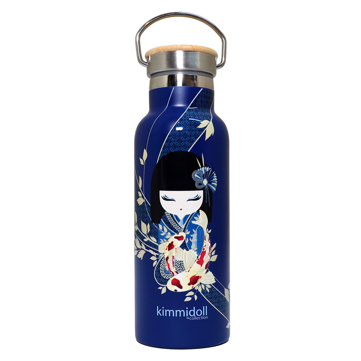 KDDB004F, Kimmidoll ドリンクボトル 水筒 500ml 二重構造ステンレス BPAフリー こけし (RIKIYO)
