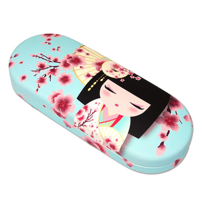 KDGC001, Kimmidoll クリーニングクロス入りメガネケース 眼鏡入れ こけし人形(SAKURA)