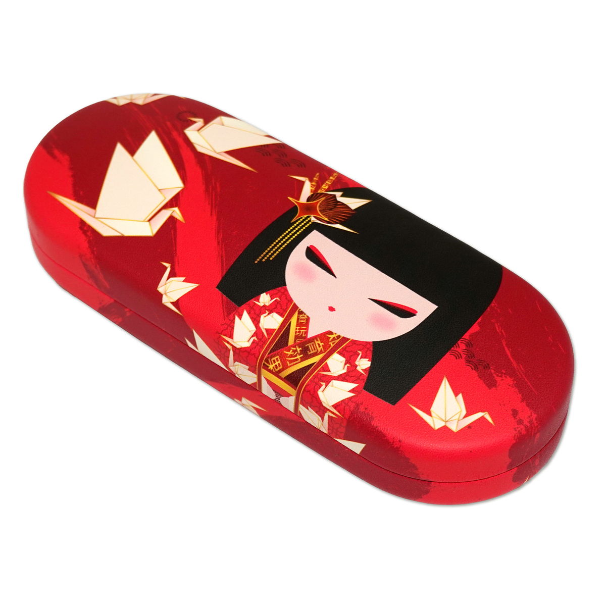 KDGC002, Kimmidoll クリーニングクロス入りメガネケース 眼鏡入れ こけし人形(NOZOMI)