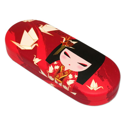 KDGC002, Kimmidoll クリーニングクロス入りメガネケース 眼鏡入れ こけし人形(NOZOMI)