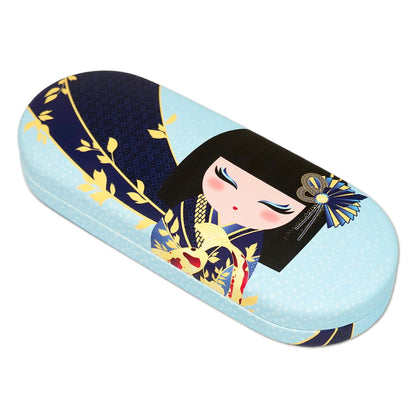 KDGC003, Kimmidoll クリーニングクロス入りメガネケース 眼鏡入れ こけし人形(RIKIYO)