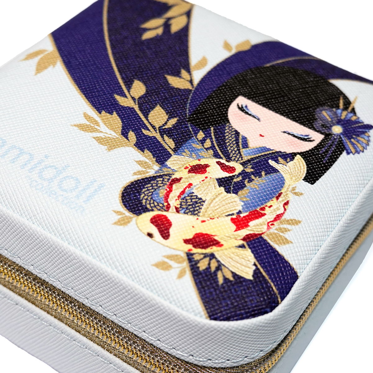 KDJC004F, Kimmidoll ジュエリーケース アクセサリー収納 コンパクト こけし (RIKIYO)