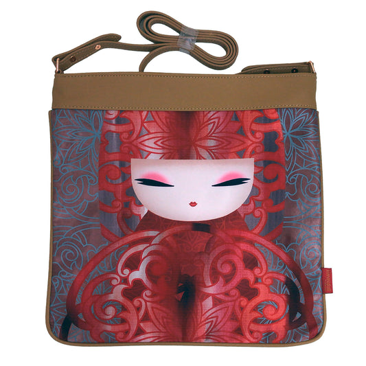 KF1042, Kimmidoll Bolso bandolera plano, tamaño grande, bolso tote, accesorio de moda para mujer(YOKA)