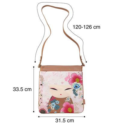 KF1073, Kimmidoll Flat Shoulder Bag, Large Size, Tote Bag, Women’s Fashion Accessory(AKIRA)