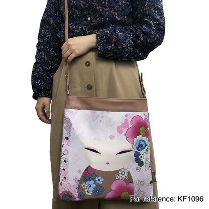 KF1096, Kimmidoll Flat Shoulder Bag, Large Size, Tote Bag, Women’s Fashion Accessory(AINA)