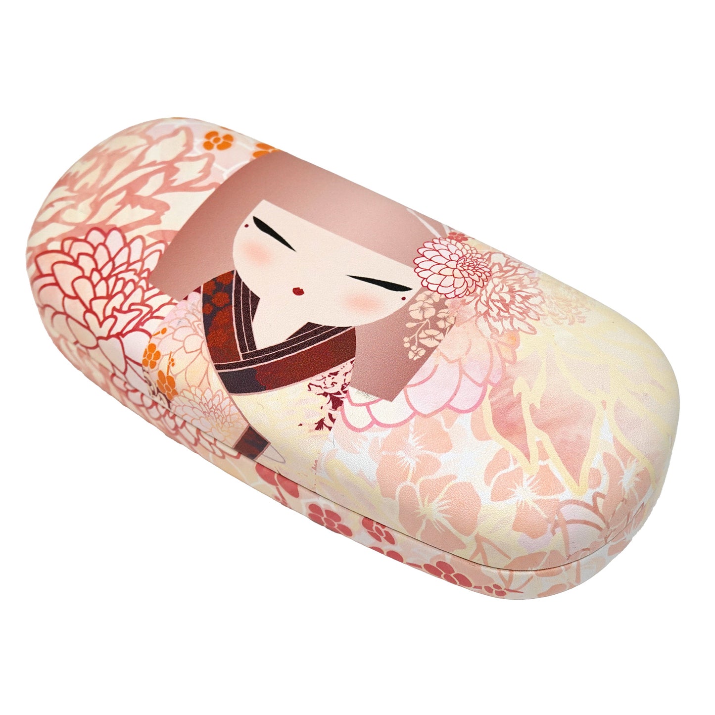 KF1167, Kimmidoll Glasses Case, Kokeshi Pattern (HIDEKA)
