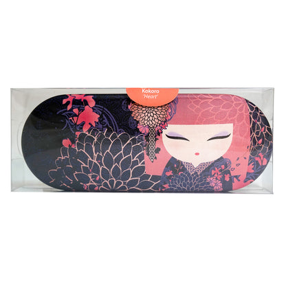 KF1219, Kimmidoll-Brillenetui, Kokeshi-Muster (KOKORO)