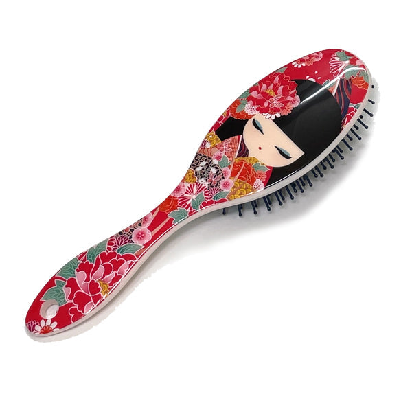 Kimmidoll 日本の女性の名前が付けられたこけしのヘアブラシ(HANA), KFJP008