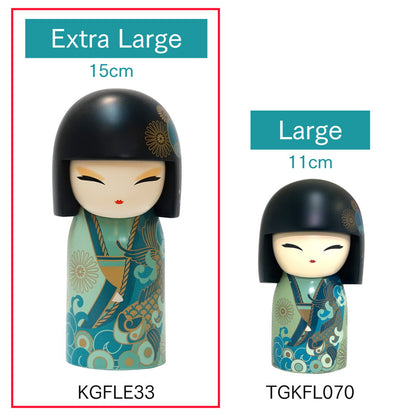 KGFLE33, Muñeca Kimmidoll (Extra grande) Figura Kokeshi (YOSHIKO)
