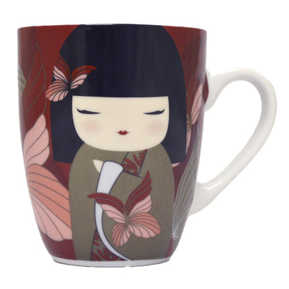 Kimmidoll 日本の女性の名前が付けられたこけしのマグカップ(YASUYO), KH0374