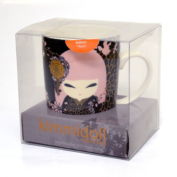 Kimmidoll 日本の女性の名前が付けられたこけしのマグカップ(KOKORO), KH1005