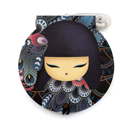 Kimmidoll 日本の女性の名前が付けられたこけしの丸型メモ(FUMI), KS0917