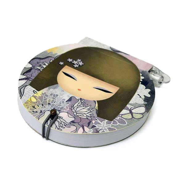 Kimmidoll 日本の女性の名前が付けられたこけしの丸型メモ(SACHIE), KS0918