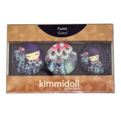 Kimmidoll 日本の女性の名前が付けられたこけしのマグネット(FUMI), KS0935