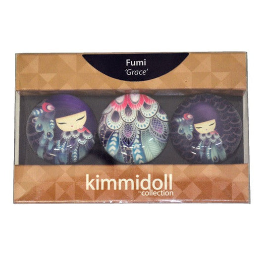Kimmidoll 日本の女性の名前が付けられたこけしのマグネット(FUMI), KS0935