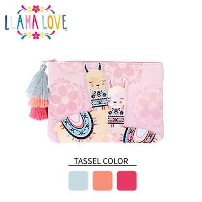 LF020, Llama Love Cosmetic Pouch Bag with 3 Color Tassels for Women, Fairy Tale, Fancy