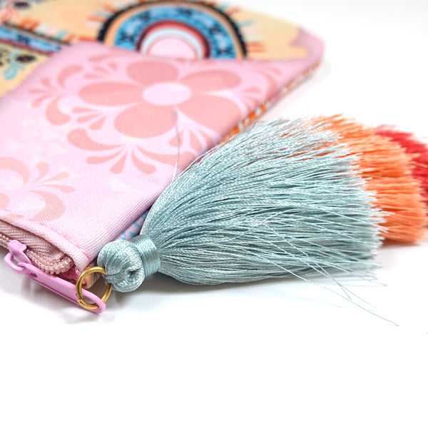 LF020, Llama Love Cosmetic Pouch Bag with 3 Color Tassels for Women, Fairy Tale, Fancy