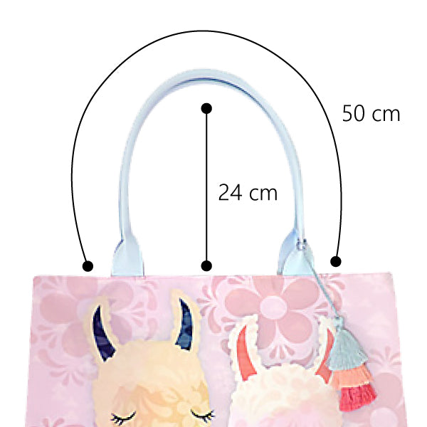 LF022，Llama Love 女士手提包，帶有 3 種顏色的流蘇，童話，花式