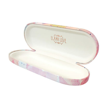 Llama Love ラマモチーフのファンシーなのメガネケース, LF023