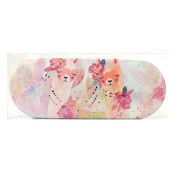 Llama Love ラマモチーフのファンシーなのメガネケース, LF023